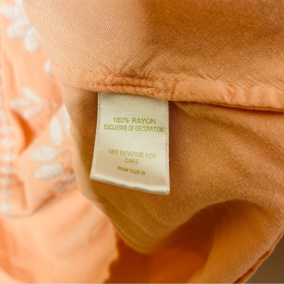 Garnet Hill Size XS Embroidered Popover Boho Blouse - Picture 3 of 6